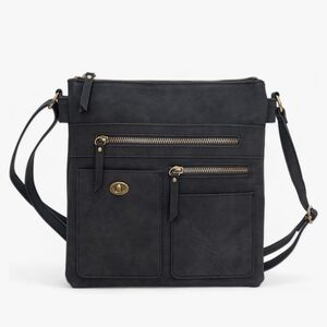 Sopiha vegan leather crossbody black bag